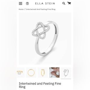 Ella Stein Intertwined and Feeling Fine Sterling Silver Ring Size 7